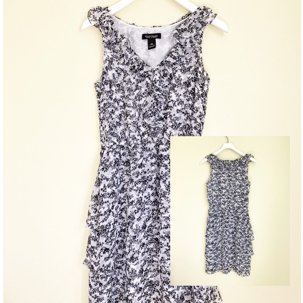 WHBM Sleeveless V-neck 3 Tiered Dress Sz 00 NWOT